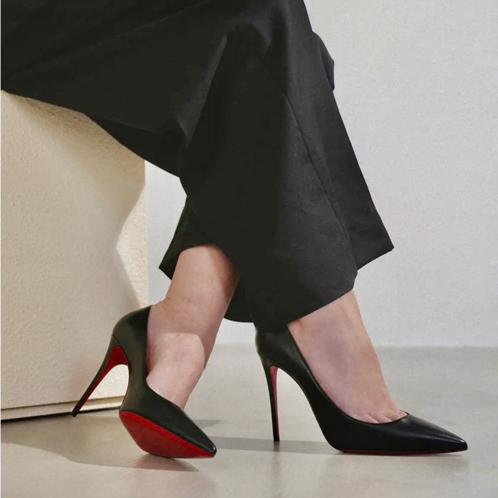 Christian Louboutin Black and Red Women's Heels